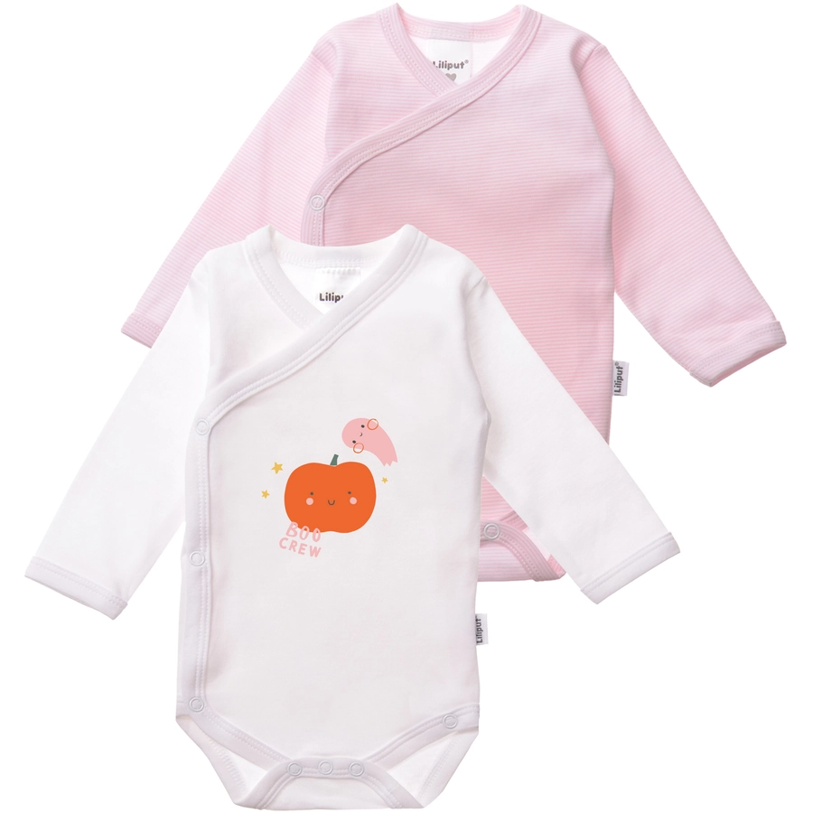 Liliput Wickelbody Boo Crew weiss-rosa