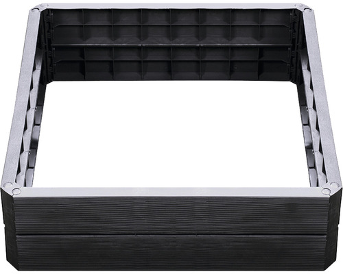 Klassieke verhoogde tuinbak GARANTIA ERGO Quadro Module L 80 x 80 x 25 cm hout