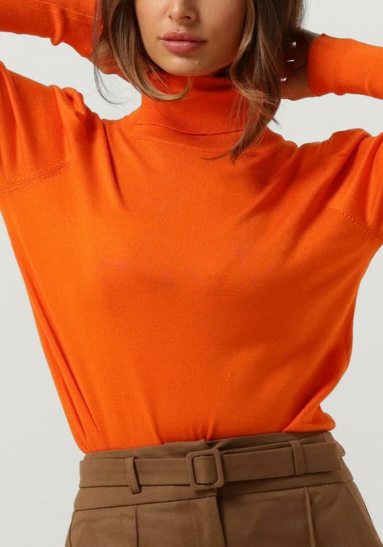 NOTRE-V oranje notre-v coltrui basic knit blouse