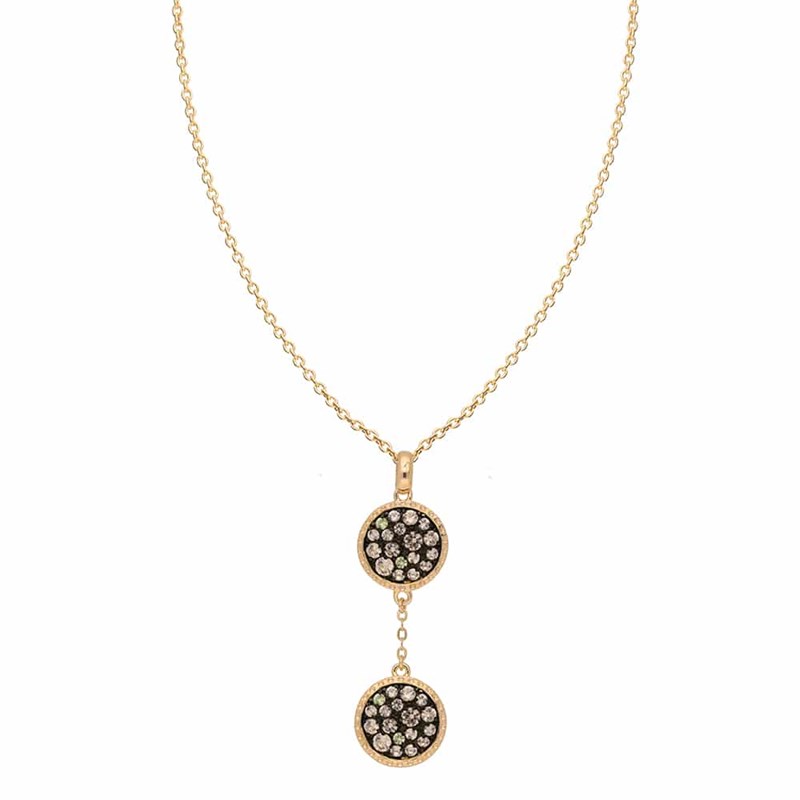 Collier Doré Zirconiums Champagne
