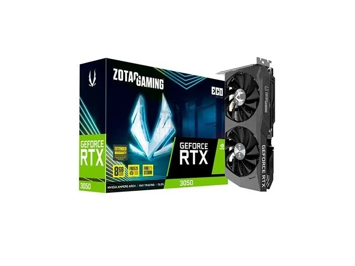 ZOTAC GAMING GeForce RTX 3050 ECO - Grafikkort - GF RTX 3050 - 8 GB GDDR6 - PCIe 4.0 x8 - 3 x DisplayPort, HDMI
