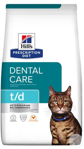 Hill's Pet Nutrition Prescription Diet Dental Care T/D Feline Au Poulet 1,5kg