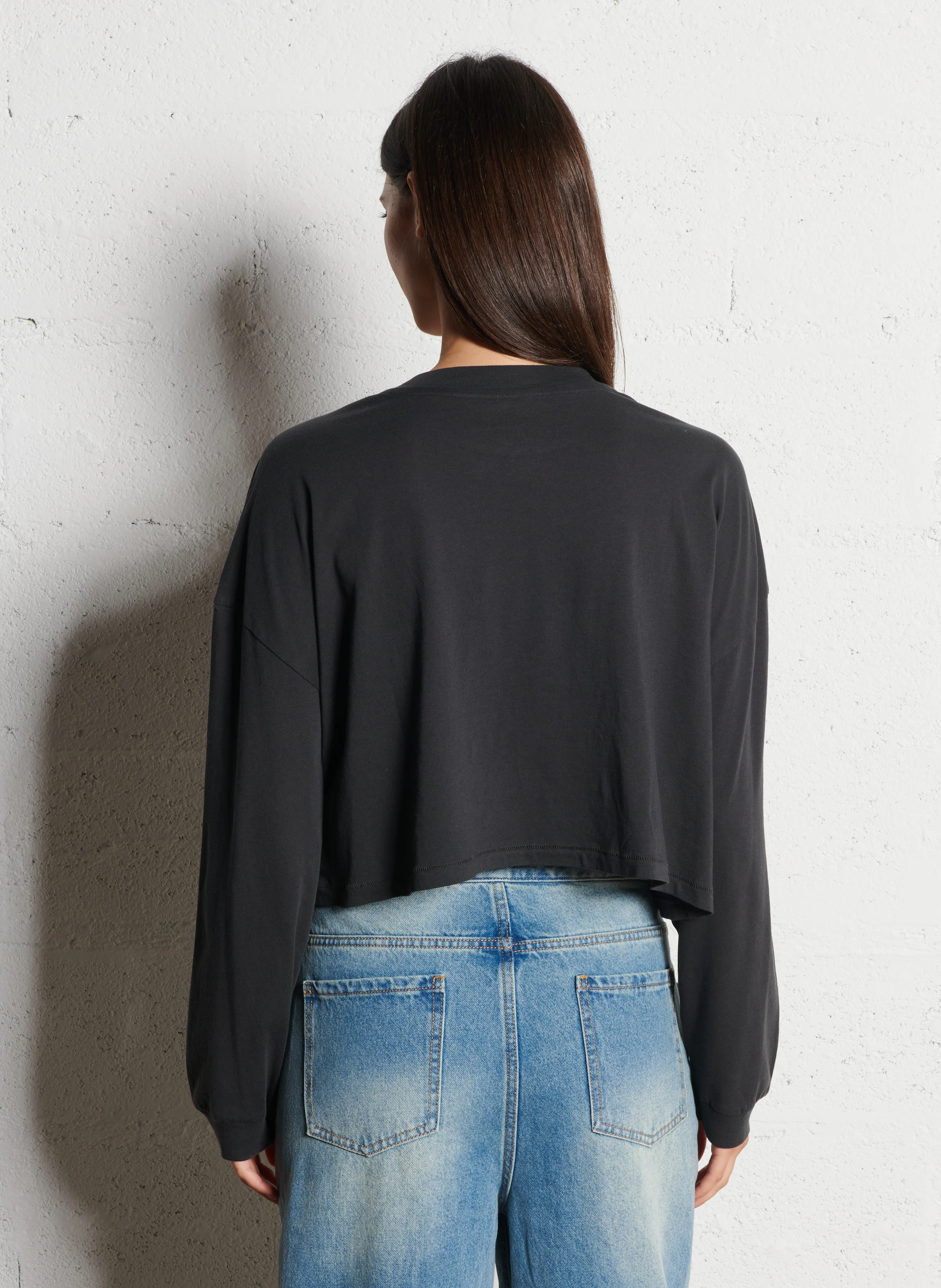 STARS IN YOUR E - Tee-shirt court col rond imprimé en coton | Noir