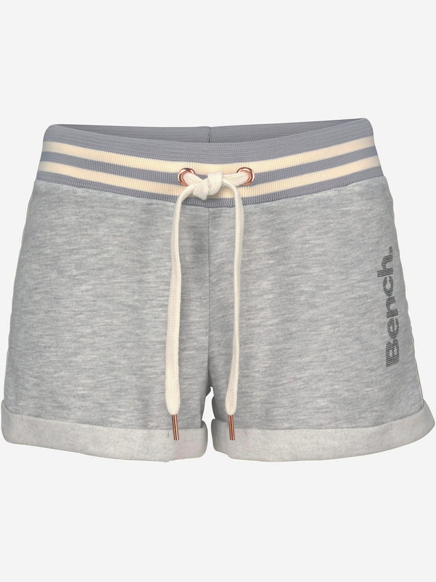 Short décontracté short molletonné avec bandes imitation crochet