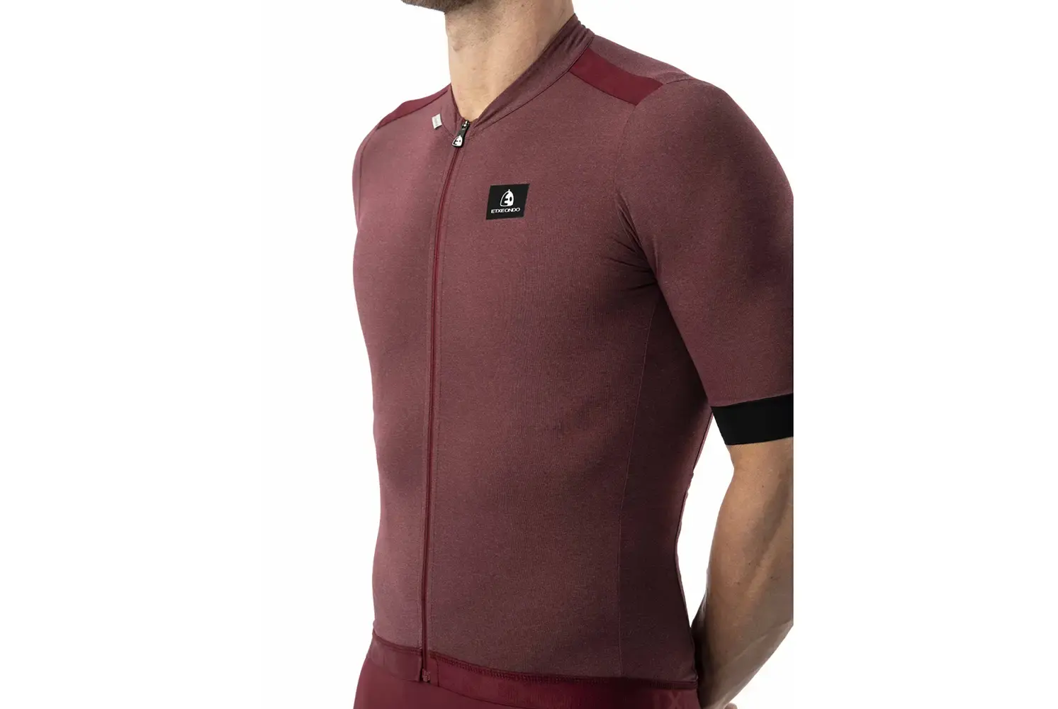 Etxeondo Ondar Fietsshirt Korte Mouwen Donkerrood Heren