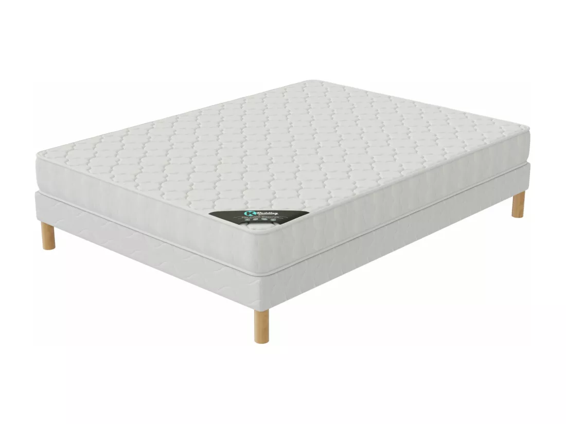 Ensemble matelas Confort + sommier 140x190 hauteur 17cm