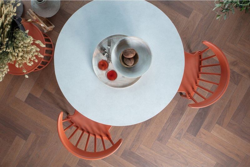 WOOOD Damon Ronde Eettafel - Fiber Clay - Wit - 76x100x10