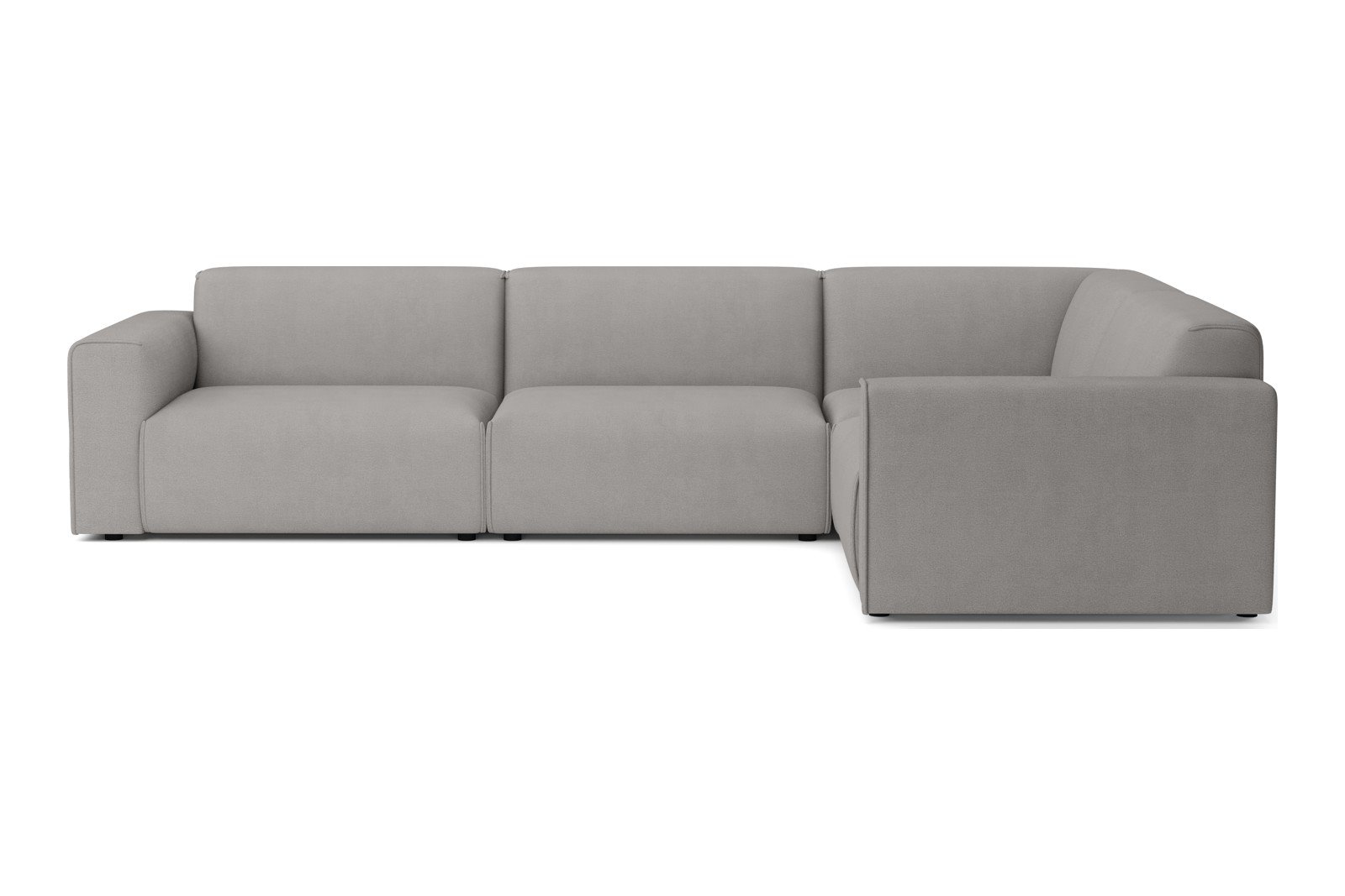 Monaco Lux hjørnesofa 3/1,5 hjørnesofa. Tekstil Brego 7 Light Grey med sorte ben. Lux komfort.
