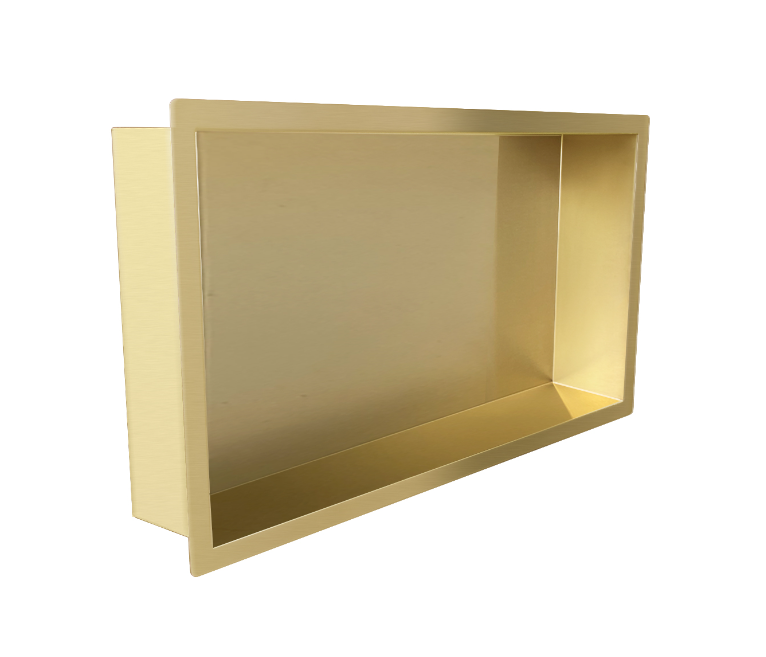 Mueller Gold inbouwnis 60x30x10cm geborsteld messing