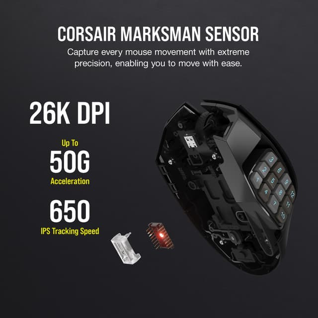 Corsair Scimitar Elite trådløs gaming mus