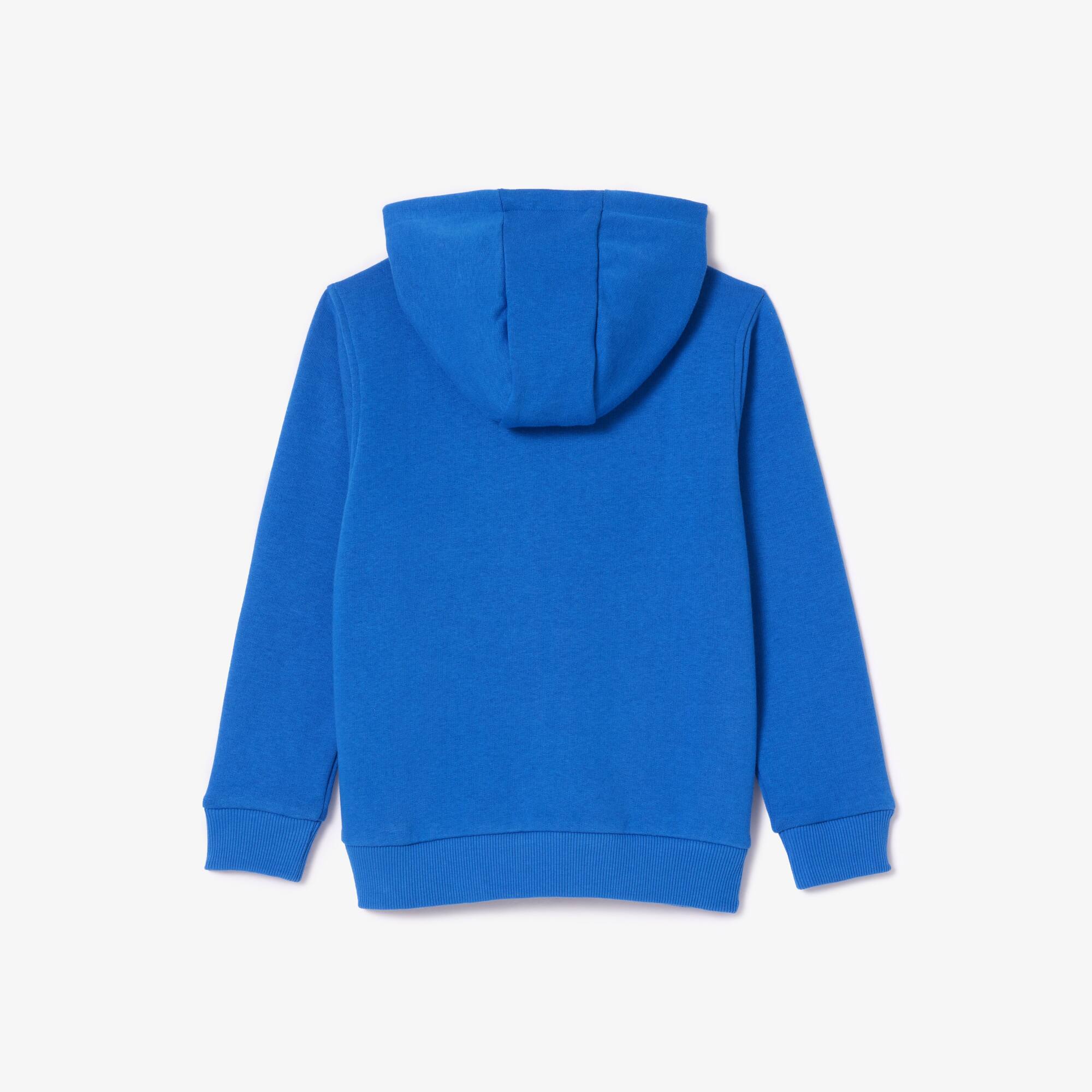 Sweatshirt zippé à capuche enfant Lacoste avec poche kangourou Pullovers & Sweatshirts - Bleu - Lacoste - Enfant