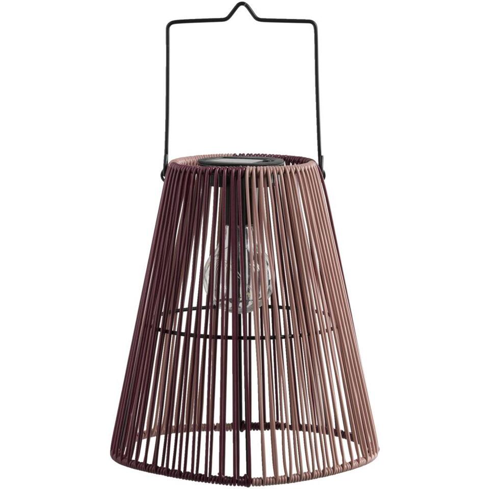 Solar lantaarn Zef - roze/paars - 24,5xØ22 cm