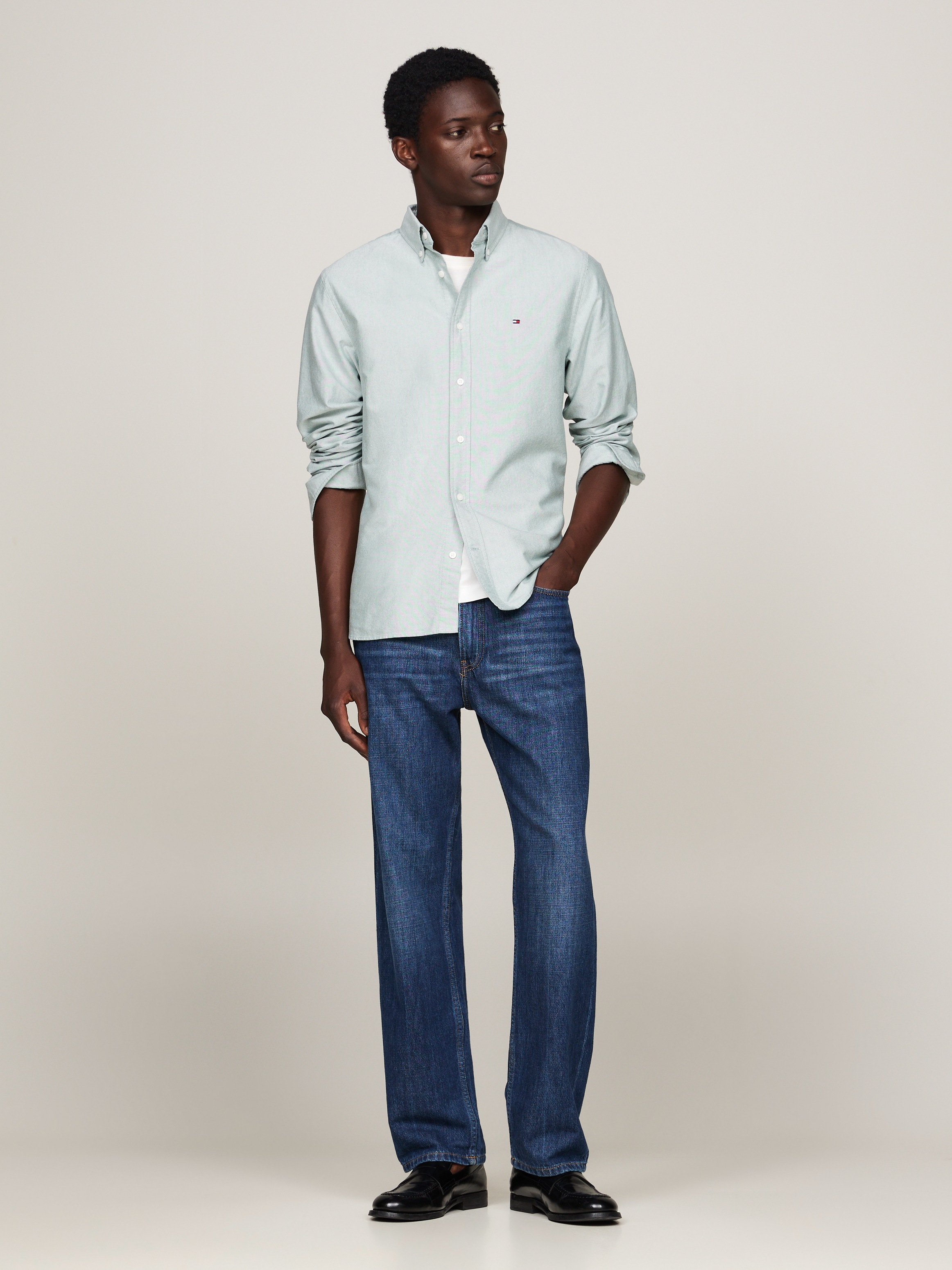 Tommy Hilfiger Langarmhemd »SOLID HERITAGE OXFORD Regular Fit SHIRT«