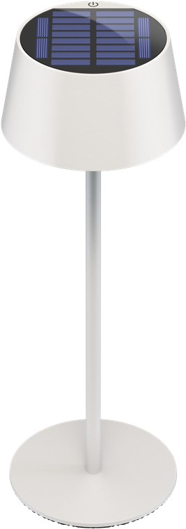 LED Solar Tischleuchte Outdoor Deko Garten Lampe Kabellose Beleuchtung mit Touch Steuerung IP44 (73929) - Weiss / Warmweiss