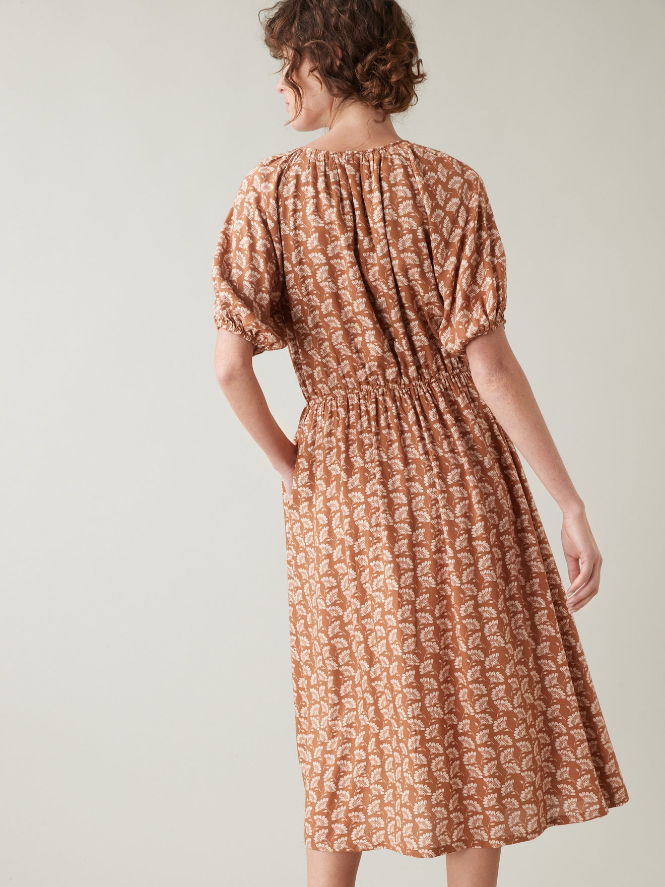 Robe mi-longue femme imprimé Helena