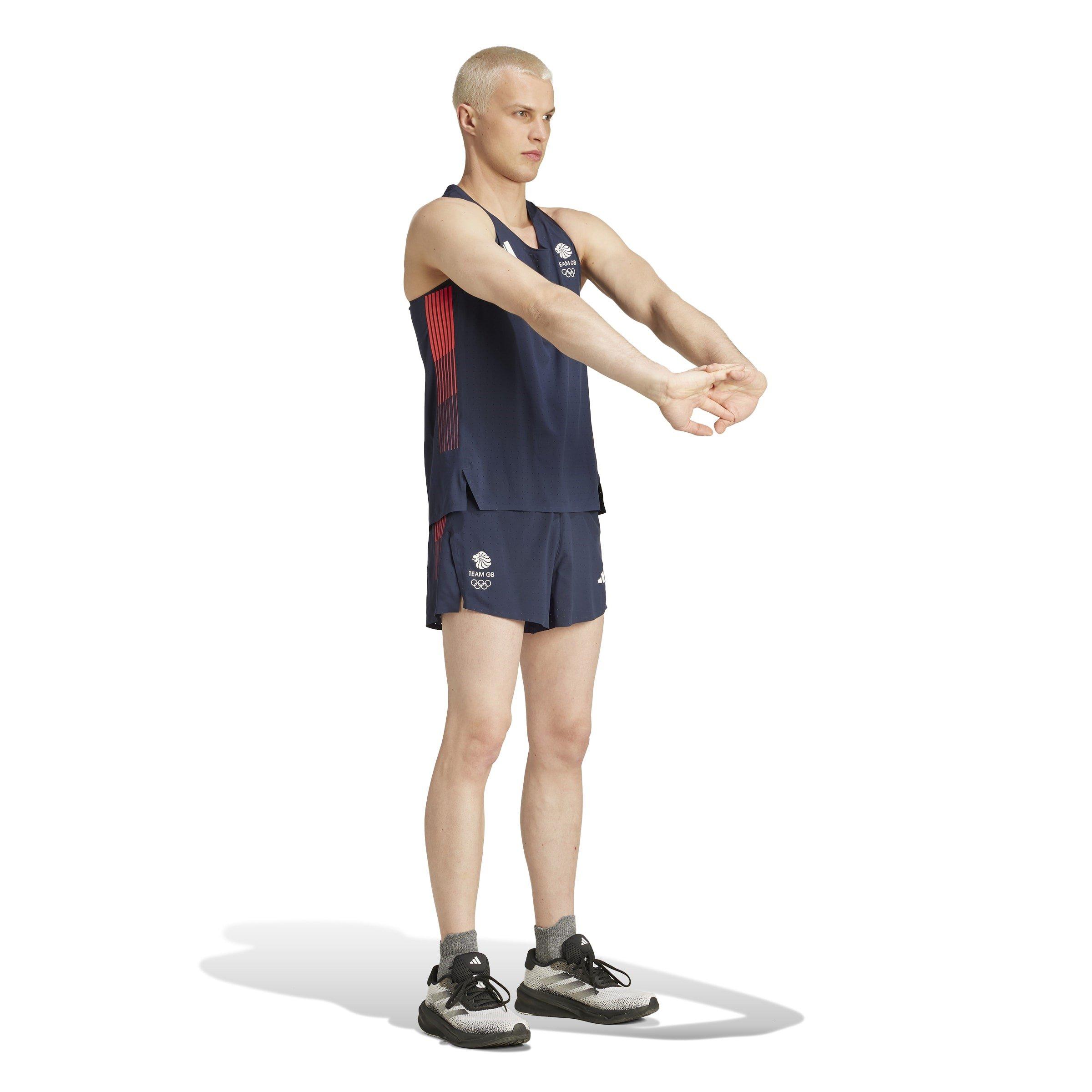 adidas Team GB adizero Running 3 inch Split Shorts Mens