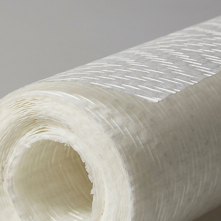 Fibre de verre gros chevron à peindre Diall 152g/m² L.25 m (Vendu au rouleau)