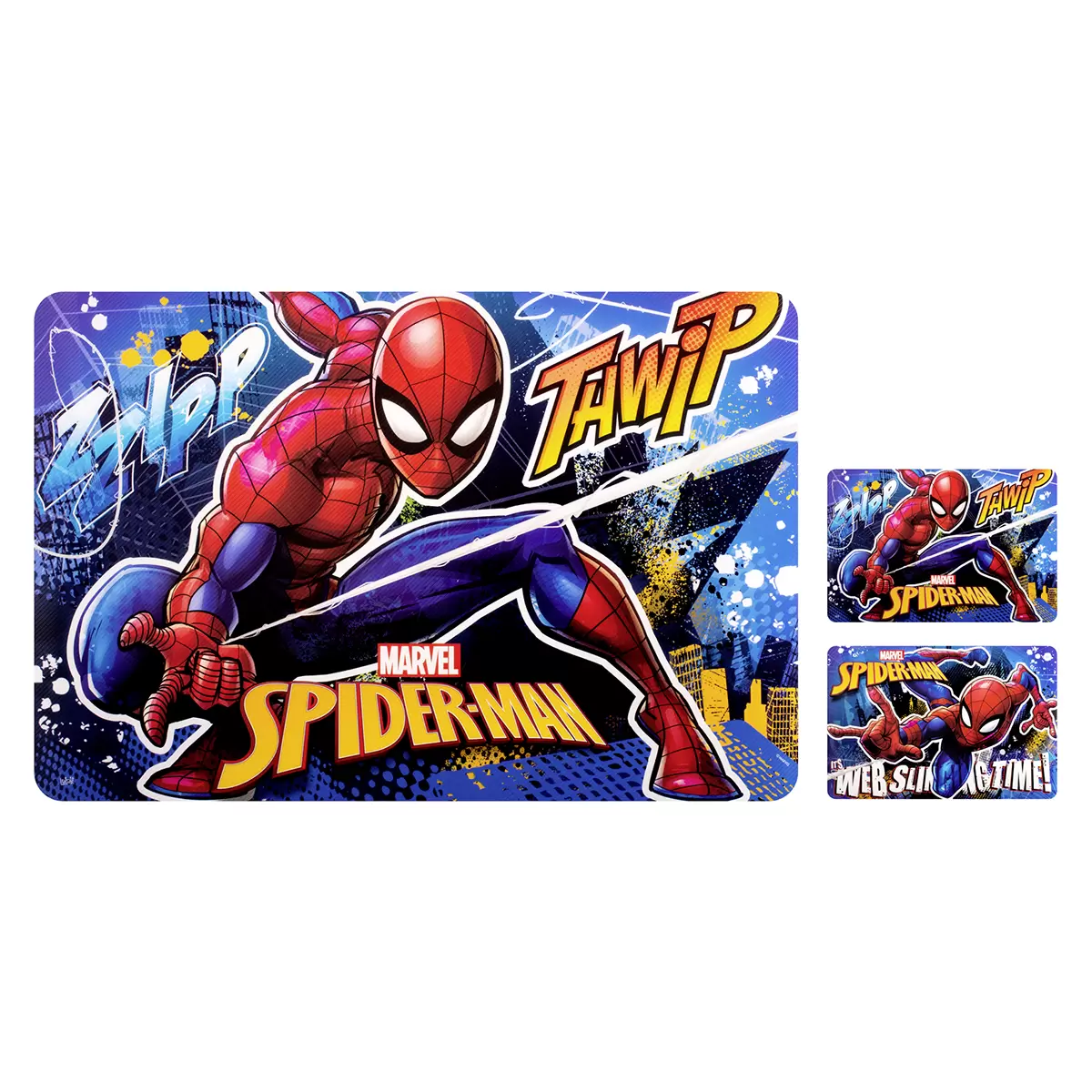 Tischset Spiderman Blau