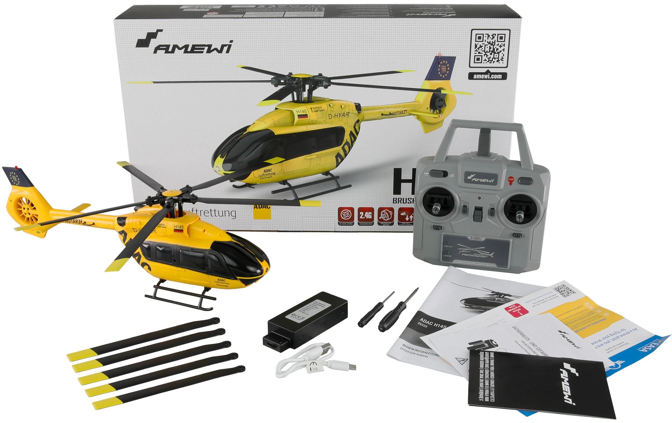 Helikopter H145 Heli ADAC 6-Kanal, RTF, 6G<br>Lizenz Rettungshubschrauber ADAC D-HYAR