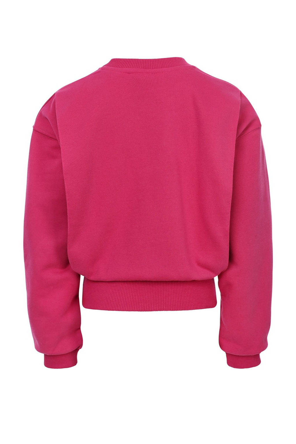 LOOXS sweater met tekst felroze