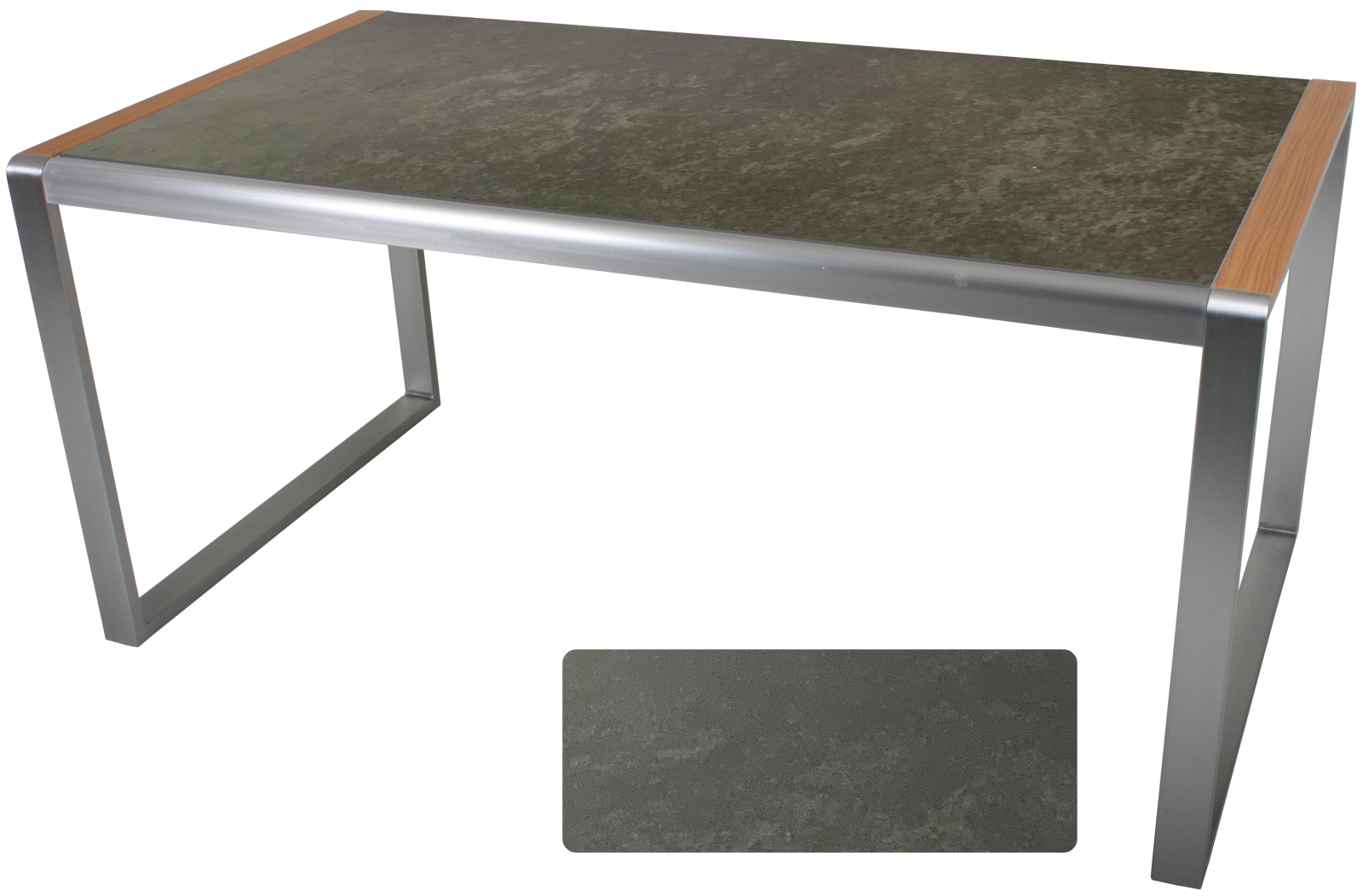 Gartentisch AVERNA - anthrazit - 160x90 cm