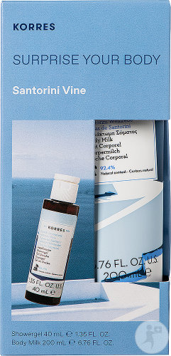 Korres KG The Santorini Vine Surprise Set Lait Corporel 200ml + Gel Douche 40ml
