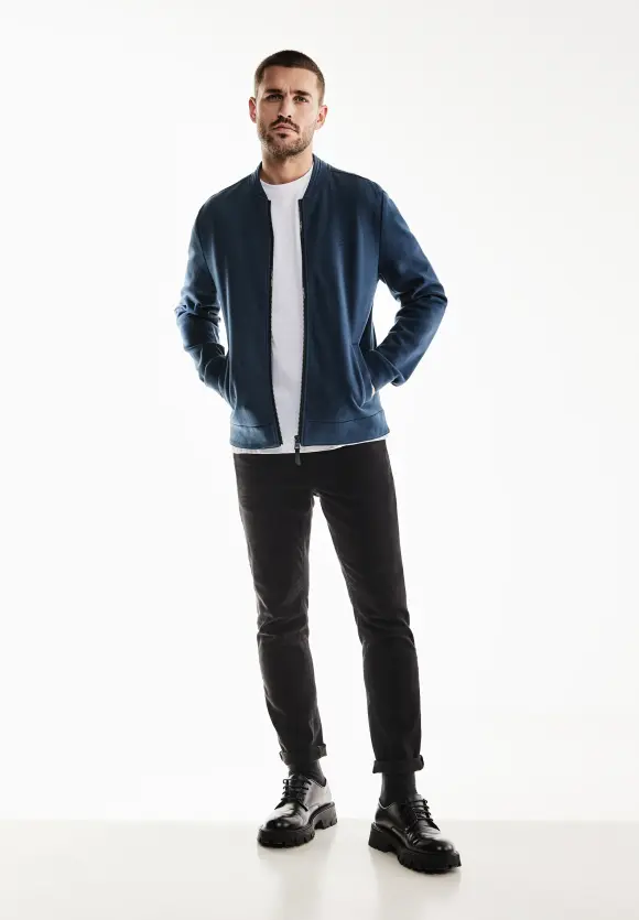 Piqué Blouson - dark dust blue