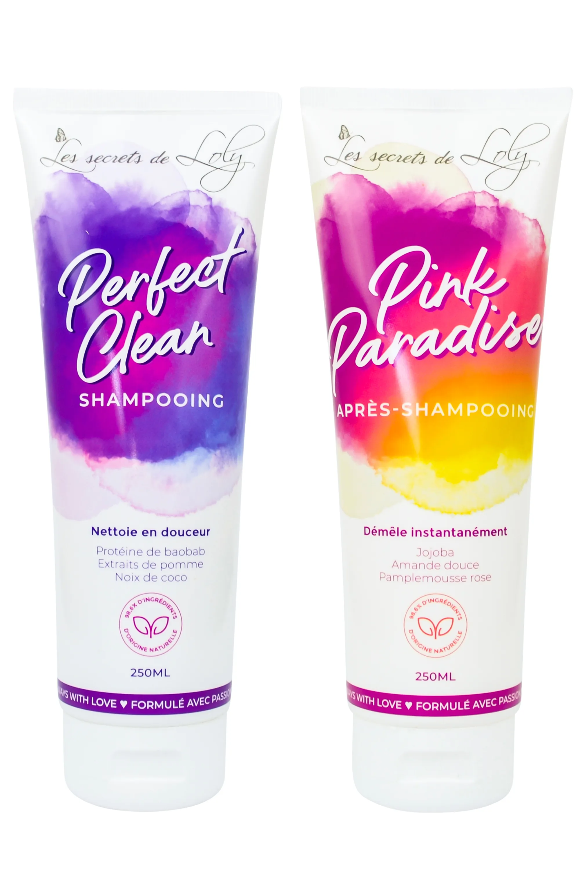 Les Secrets de Loly Duo shampoing et après-shampoing pour cheveux déshydratés-500 ml