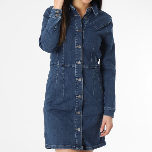 Robe Jean Femme Manches Longues Rika Bleu Denim