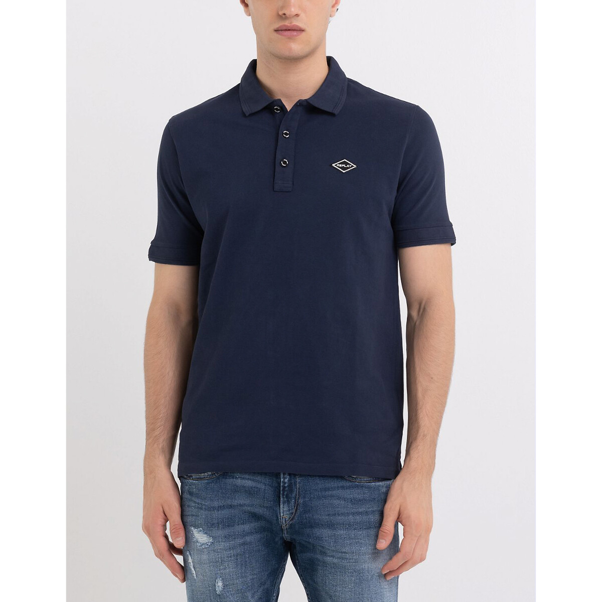 REPLAY<br>Camisa polo reta de manga curta