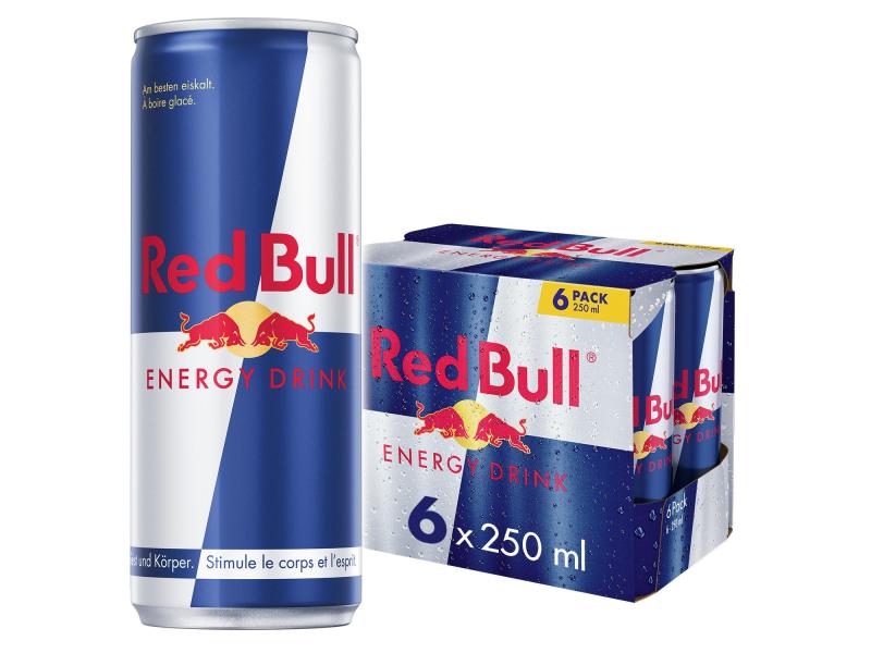 Red Bull Energy Drink 6 x 250 ml Erfrischungsgetränk zur Belebung von Geist und Körper