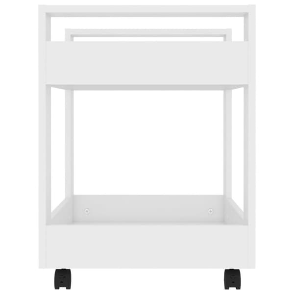 vidaXL Tralle til skrivebord hvit 60x45x60 cm konstruert tre