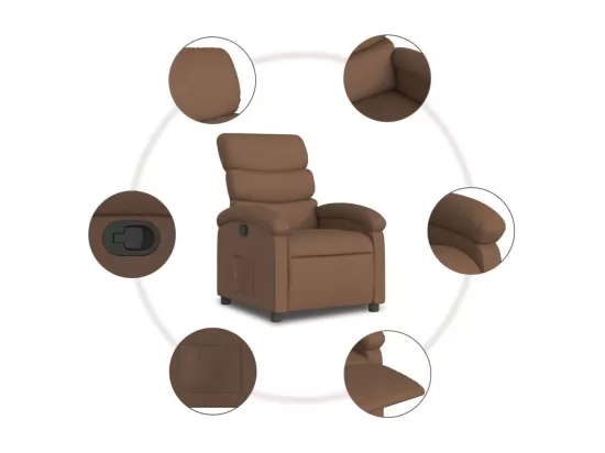 Fauteuil inclinable Marron Tissu