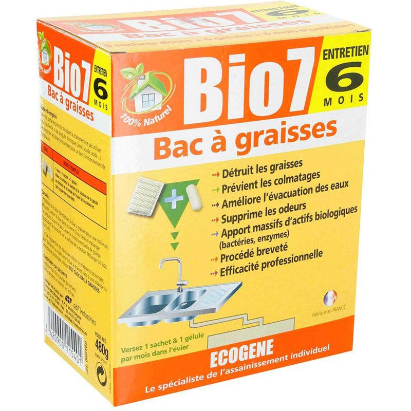 Bio7 spécial Bac à graisses Ecogene - 6  Sachets-doses
