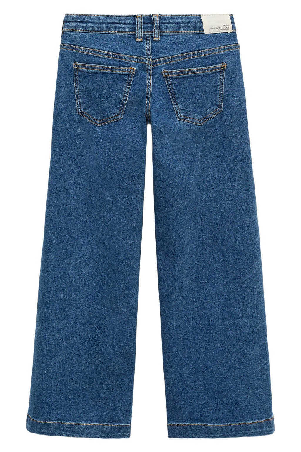Mango Kids wide leg jeans medium blue denim