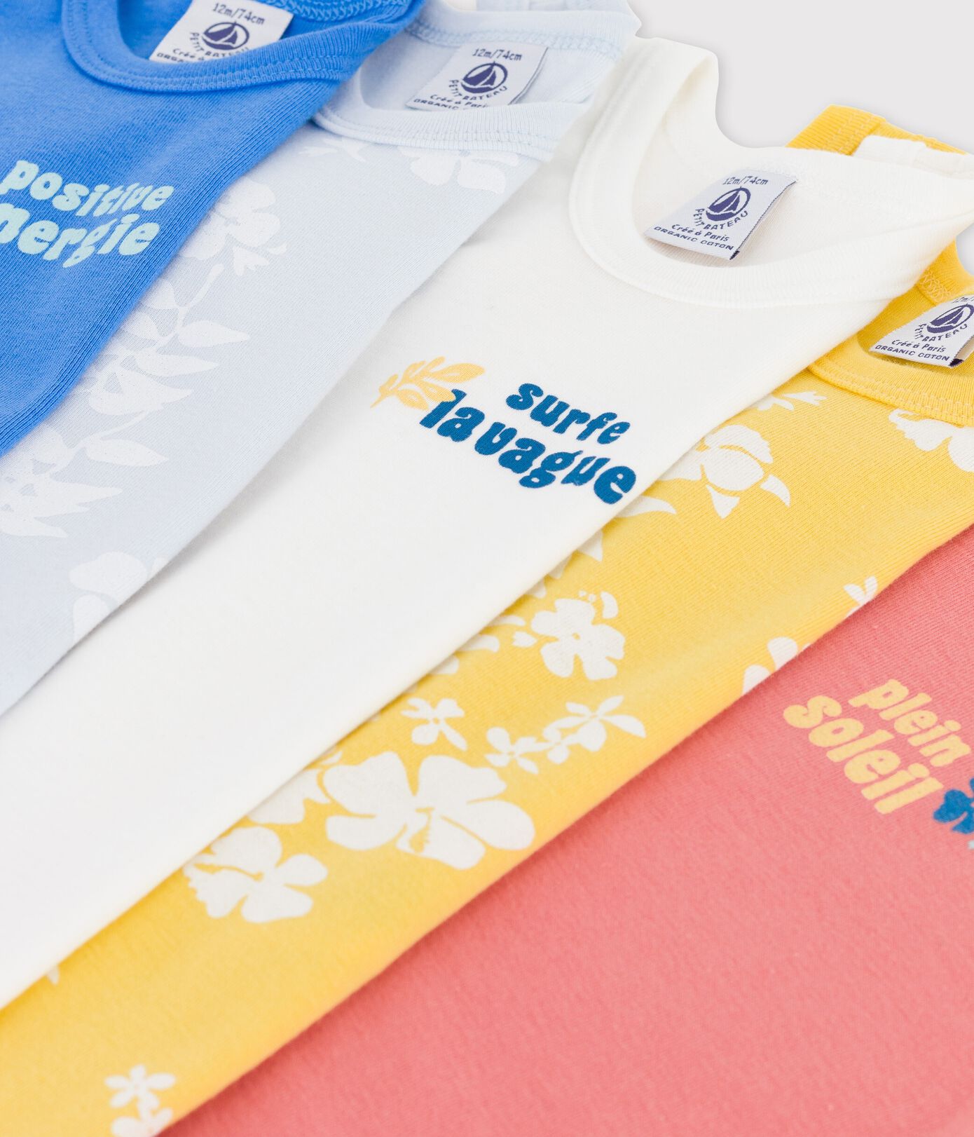 Lot de 5 bodies hawaï sans manches en coton