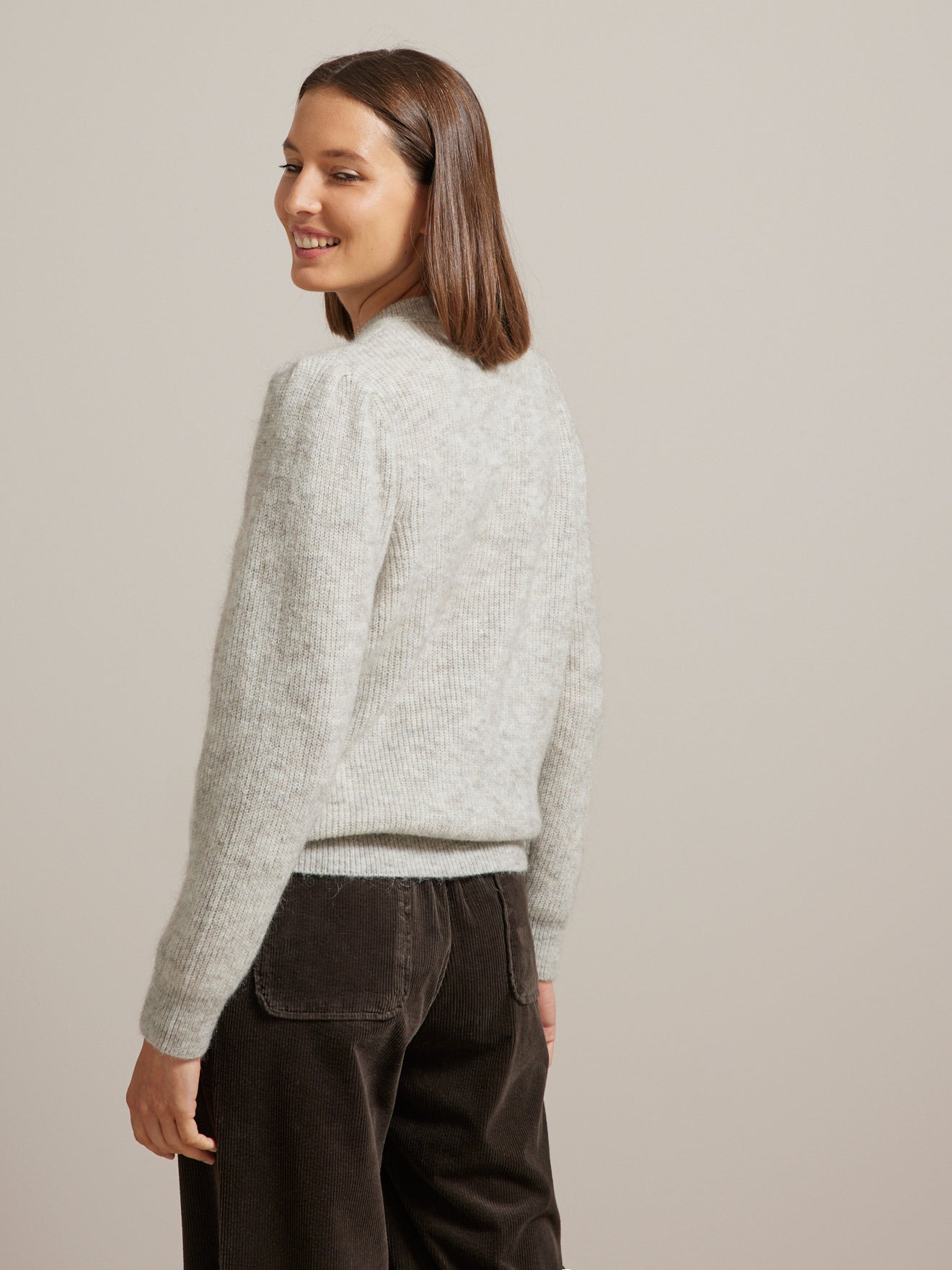 Gilet boutonné femme mélange mohair