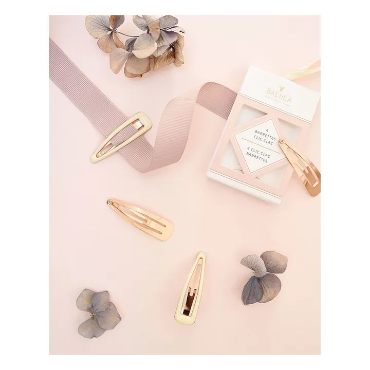 Bachca Barrette clic clac - Set de 4 | Doré