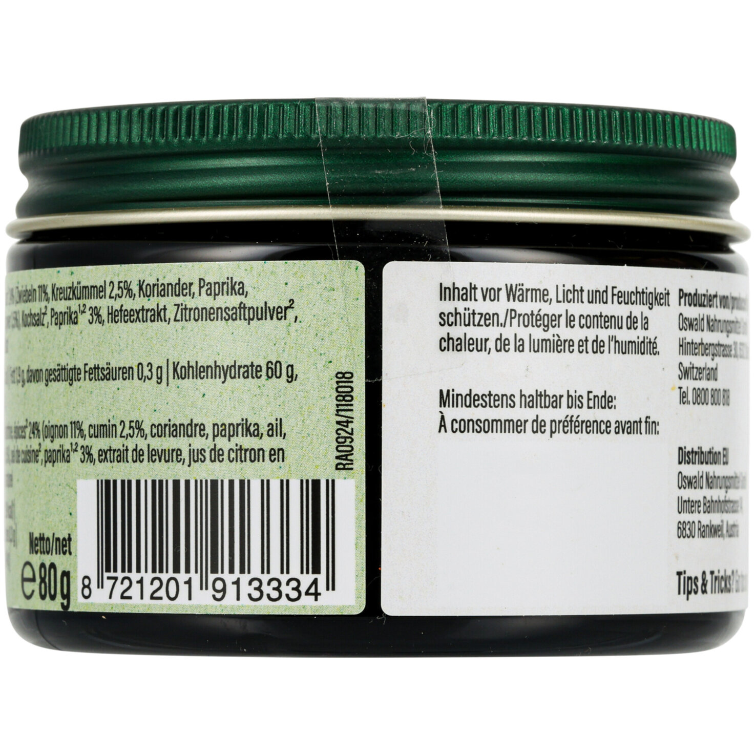 Oswald Naturschätze Würzmischung Avocado Mix