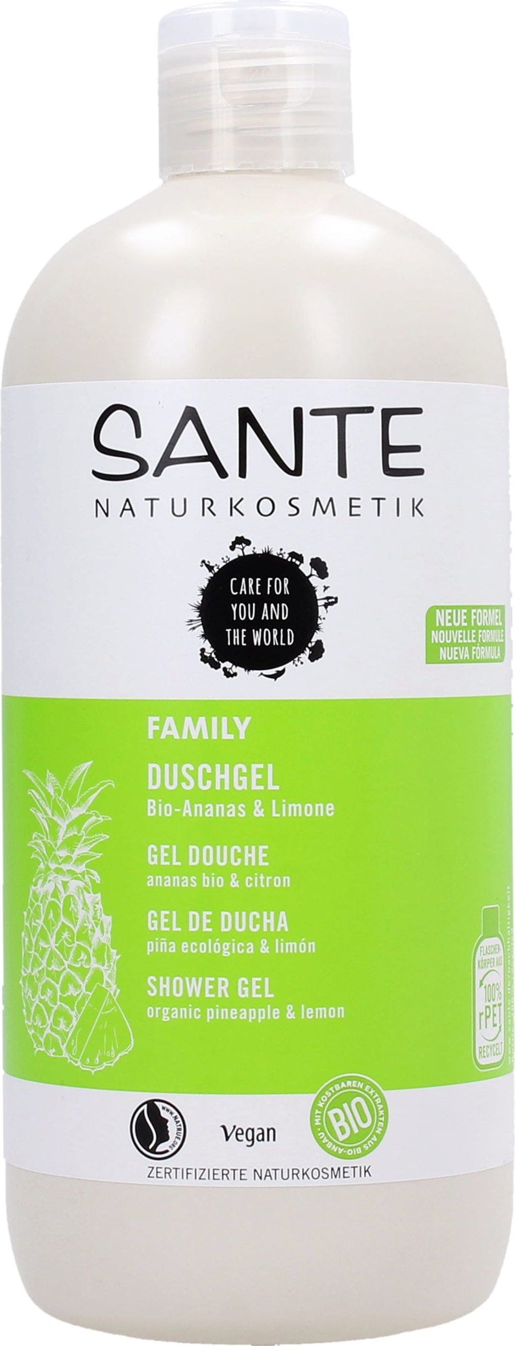 Santé naturally.  Family Duschgel Bio-Ananas & Limone, 500 ml