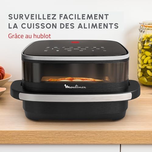 Moulinex Easy Fry air fryer, multicuiseur et four, 15 L, 9 programmes, friteuse sans huile, 3 niveaux de cuisson, compact, extra crisp, noir, AL556DF0, Acier Inoxydable : Cuisine et Maison
