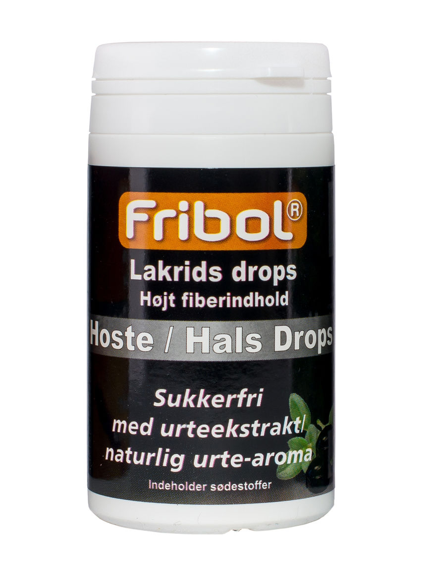 Fribol Hoste/Hals Lakris drops u/sukker 60 g