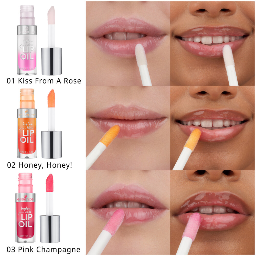 essence Hydra Kiss Lip Oil 01 Kiss From A Rose4 ml