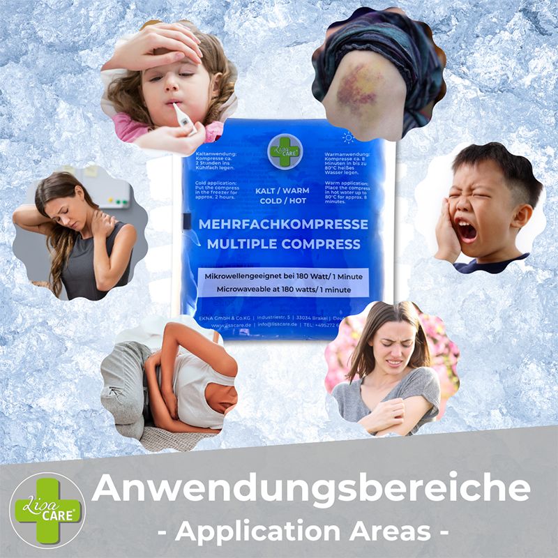 LisaCare Mehrfachkompressen Warm/Kalt Set Klein 12cmx8,5cm