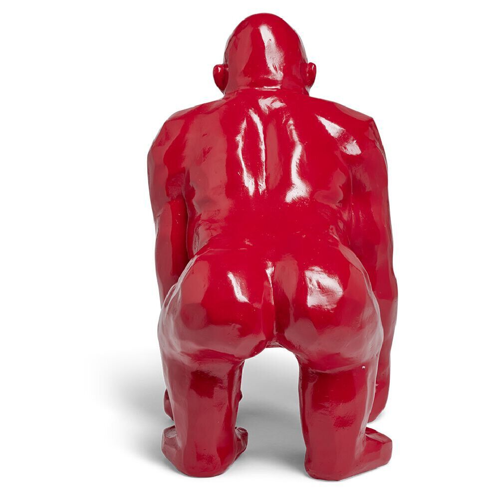 Gorille décoratif H45cm plastique rouge