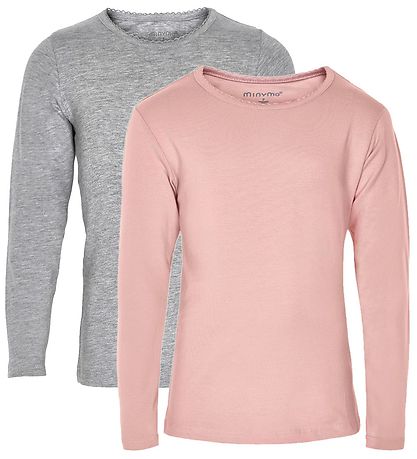 Minymo Pullover - 2er-Pack - Pink/Grau