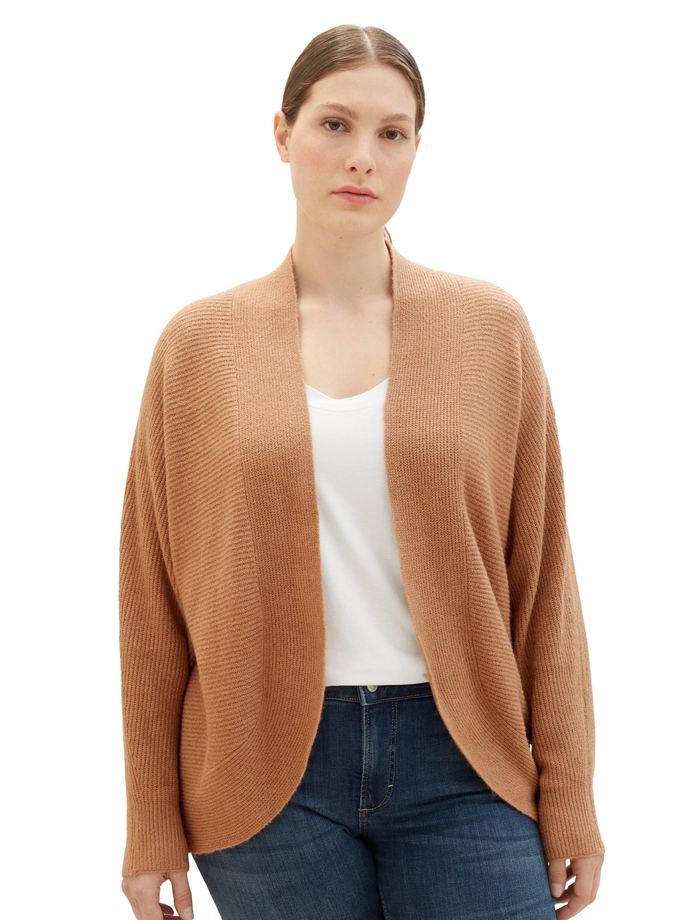 Melierter Cardigan in verschlussloser Form