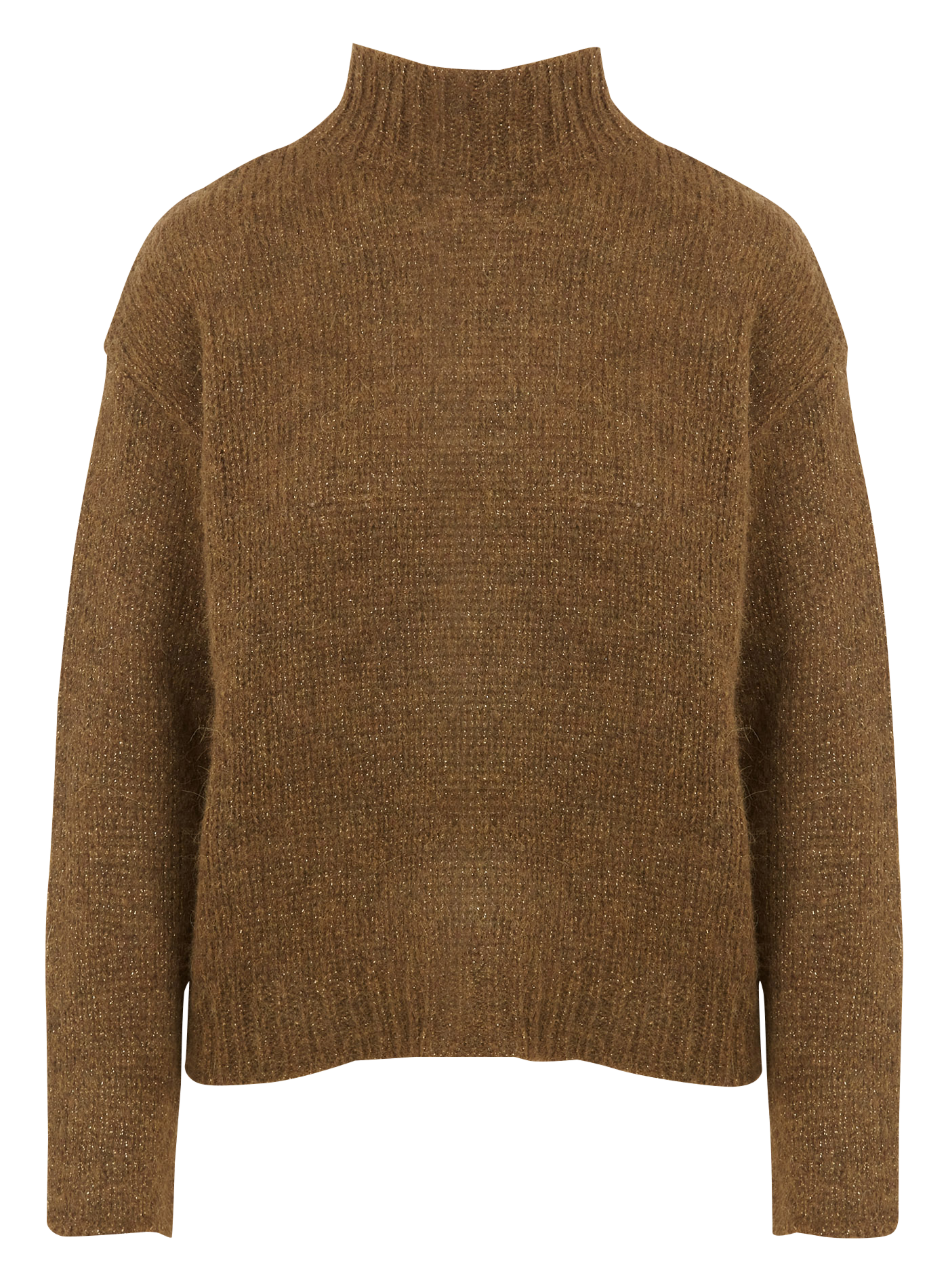 MYSIE - Pull col montant en alpaga mélangé| Vert