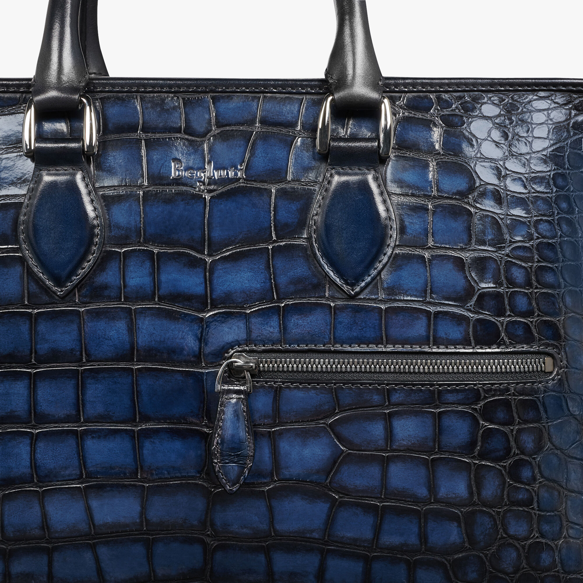 Cartable Un Jour Mini En Cuir d'Alligator