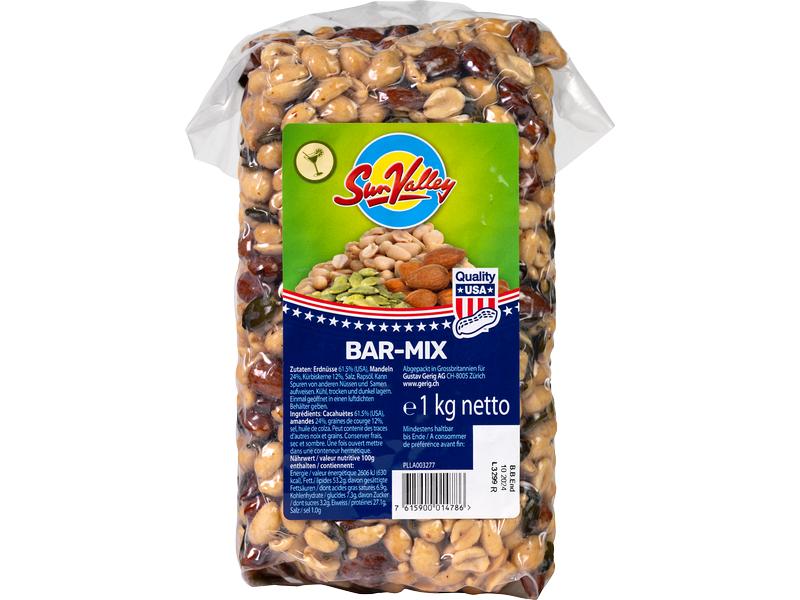 Sun Valley Bar-Mix Erdnuss Mandel Kürbiskerne gesalzen 1 kg Gesalzener Mix aus Erdnüssen, Mandeln und Kürbiskernen